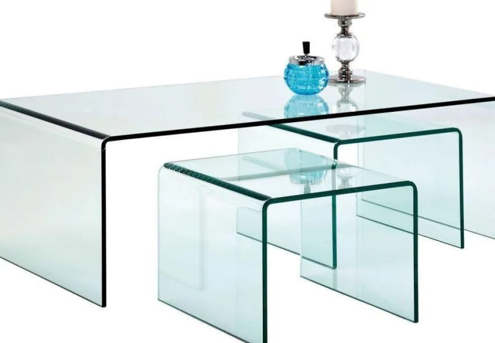 KARE Design Sohvapöydät*Club Sohvapöytä, Kirkas (3/Setti)