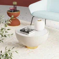 KARE Design Sohvapöydät*Coffee Table Endless Vegas White Ø71cm