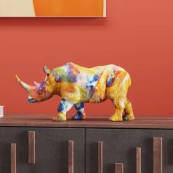 KARE Design Koriste-Esineet*Colored Rhino Sarvikuono Koriste-eisine 17cm