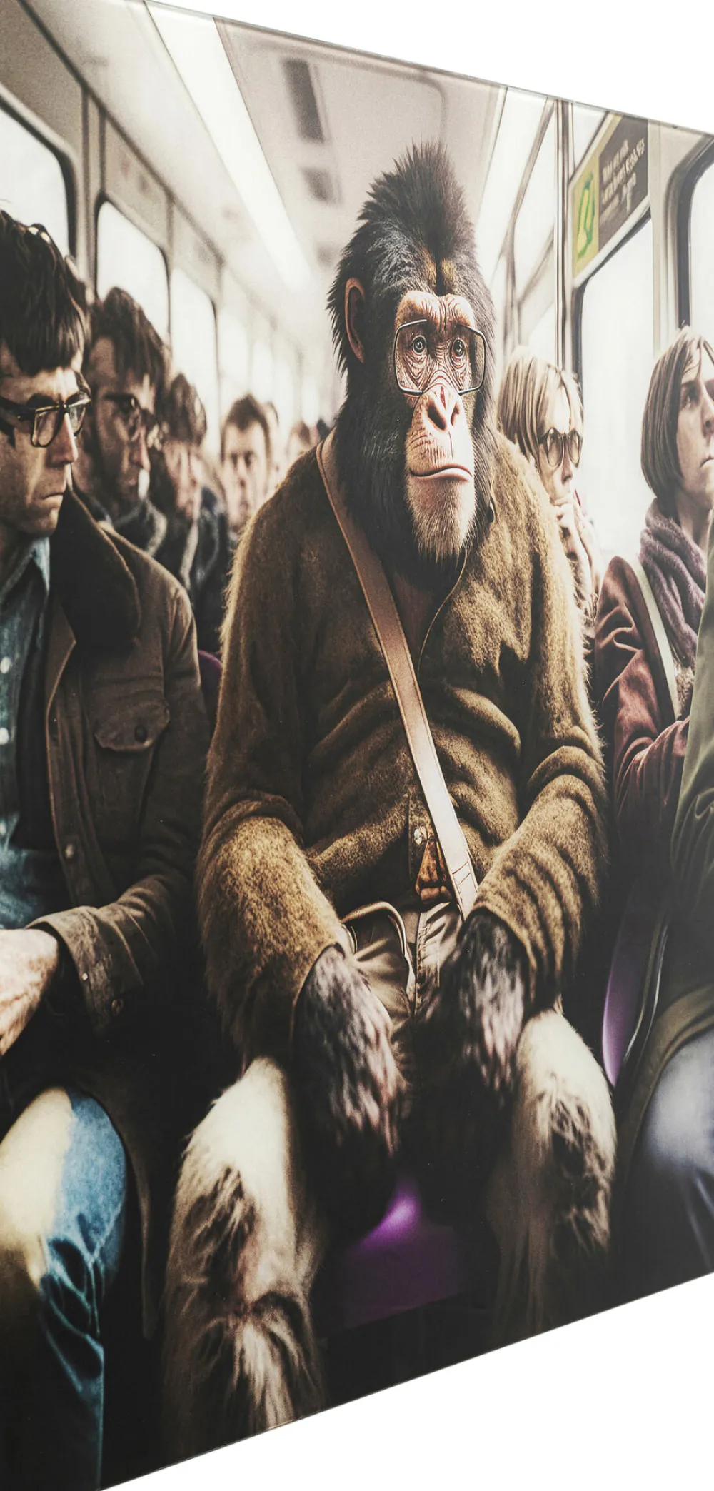 KARE Design Taulut|Olohuone*Commuter Monkey Apina Lasitaulu 60x60cm