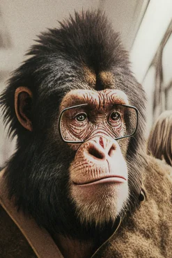 KARE Design Taulut|Olohuone*Commuter Monkey Apina Lasitaulu 60x60cm