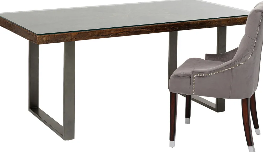 KARE Design Pöydät*Conley Pöytä, Raaka, Rouhe Metalli 180x90cm