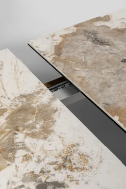 KARE Design Pöydät*Connesso Jatkettava Pöytä, Messinki 200(+60)x100cm