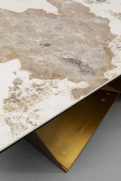 KARE Design Pöydät*Connesso Jatkettava Pöytä, Messinki 200(+60)x100cm