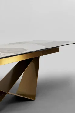 KARE Design Pöydät*Connesso Jatkettava Pöytä, Messinki 200(+60)x100cm