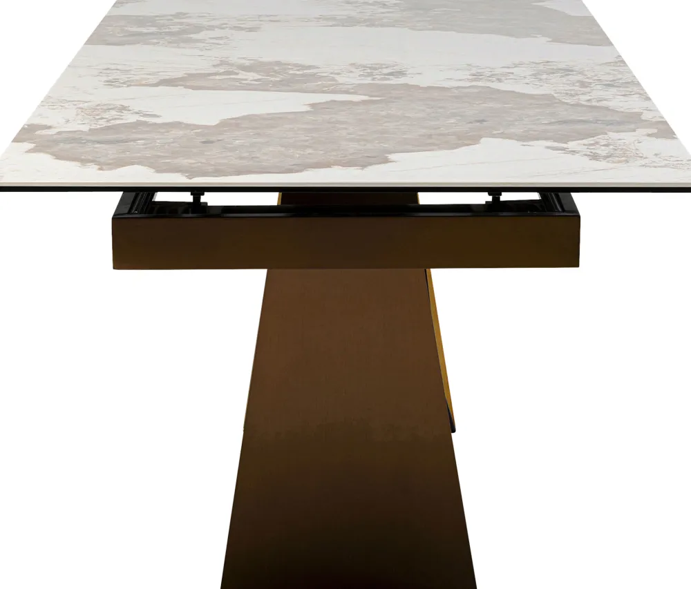 KARE Design Pöydät*Connesso Jatkettava Pöytä, Messinki 200(+60)x100cm