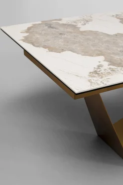 KARE Design Pöydät*Connesso Jatkettava Pöytä, Messinki 200(+60)x100cm