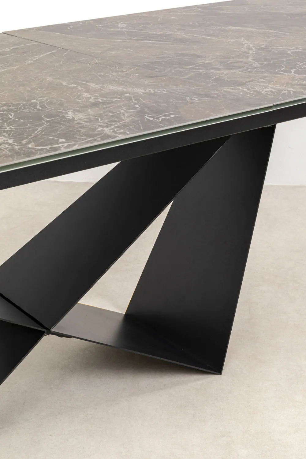 KARE Design Pöydät*Connesso Jatkettava Ruokapöytä, Keraaminen Pöytälevy 200(+60)x100cm