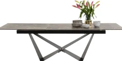 KARE Design Pöydät*Connesso Jatkettava Ruokapöytä, Keraaminen Pöytälevy 200(+60)x100cm