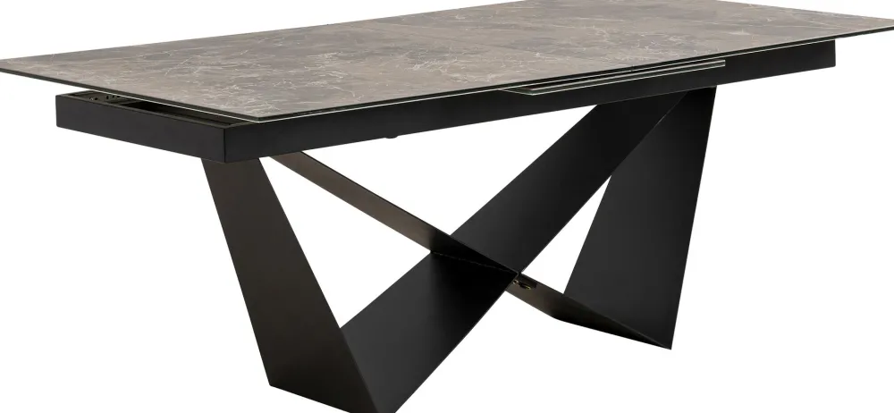 KARE Design Pöydät*Connesso Jatkettava Ruokapöytä, Keraaminen Pöytälevy 200(+60)x100cm