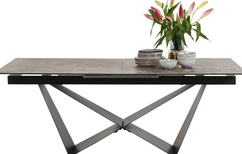 KARE Design Pöydät*Connesso Jatkettava Ruokapöytä, Keraaminen Pöytälevy 200(+60)x100cm