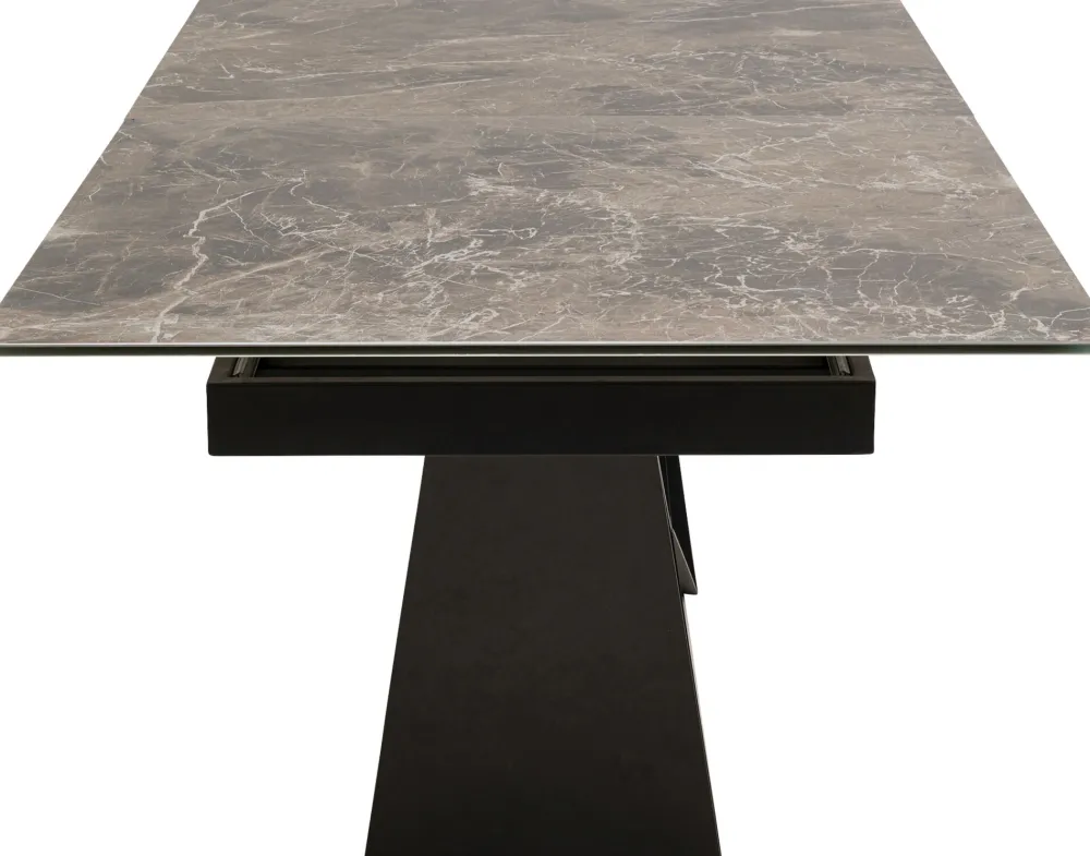 KARE Design Pöydät*Connesso Jatkettava Ruokapöytä, Keraaminen Pöytälevy 200(+60)x100cm