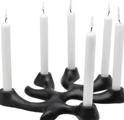 KARE Design Lyhdyt|Kynttilänjalat*Corallo Kynttilänjalka, Musta