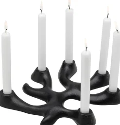 KARE Design Lyhdyt|Kynttilänjalat*Corallo Kynttilänjalka, Musta