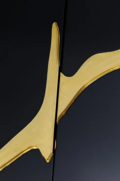 KARE Design Senkit|Lipastot*Cracked Senkki - Musta, Kulta 165x80cm