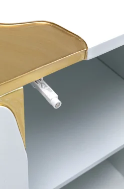 KARE Design Senkit|Lipastot*Cracked Senkki, Sivupöytä - Valkoinen/kulta 165x80cm