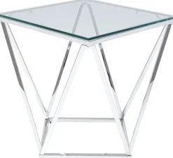 KARE Design Sohvapöydät*Cristallo Sivupöytä Hopea 50x50cm