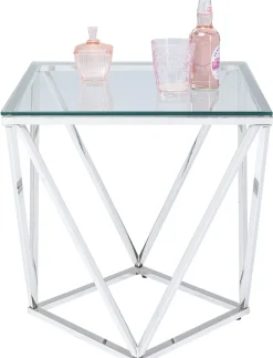 KARE Design Sohvapöydät*Cristallo Sivupöytä Hopea 50x50cm