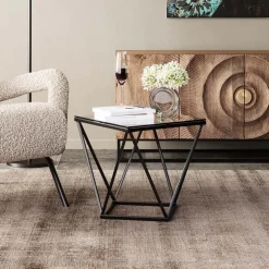 KARE Design Sohvapöydät*Cristallo Sivupöytä, Musta 50x50cm