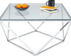 KARE Design Sohvapöydät*Cristallo Sohvapöytä Hopea 80x80cm