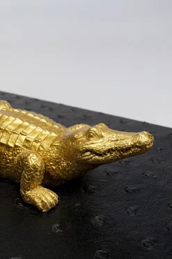 KARE Design Korurasiat*Crocodile Krokotiili Rasiat Musta (2/Setti)