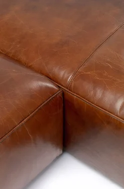 KARE Design Kulmasohvat*Cubetto Kulmasohva, Nahkaa, Ruskea