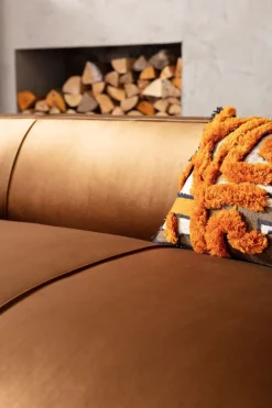 KARE Design Sohvat*Cubetto Sohva, 3-istuttava, Samettia, Ruskea 220cm