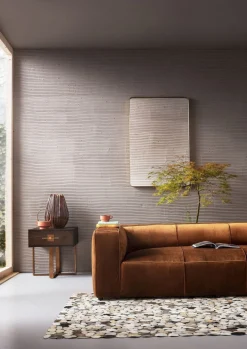 KARE Design Sohvat*Cubetto Sohva, 3-istuttava, Samettia, Ruskea 220cm