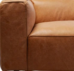 KARE Design Sohvat|Olohuone*Cubetto Sohva, Nahkaa Vaalean Ruskea 220cm