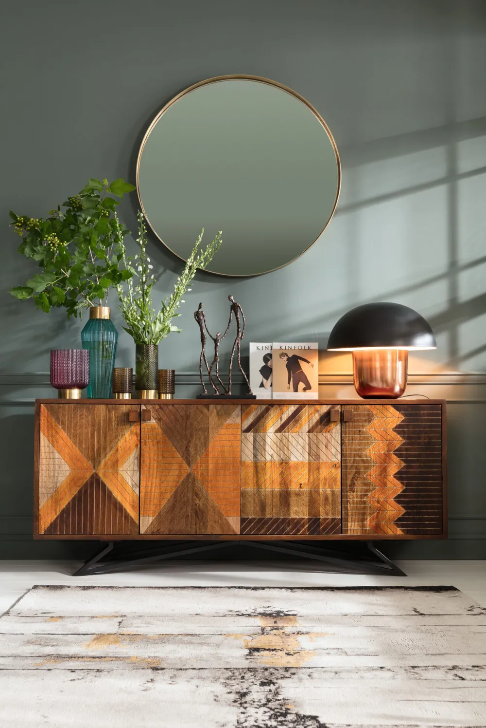 KARE Design Peilit*Curve MO Peili Messinki Ø100