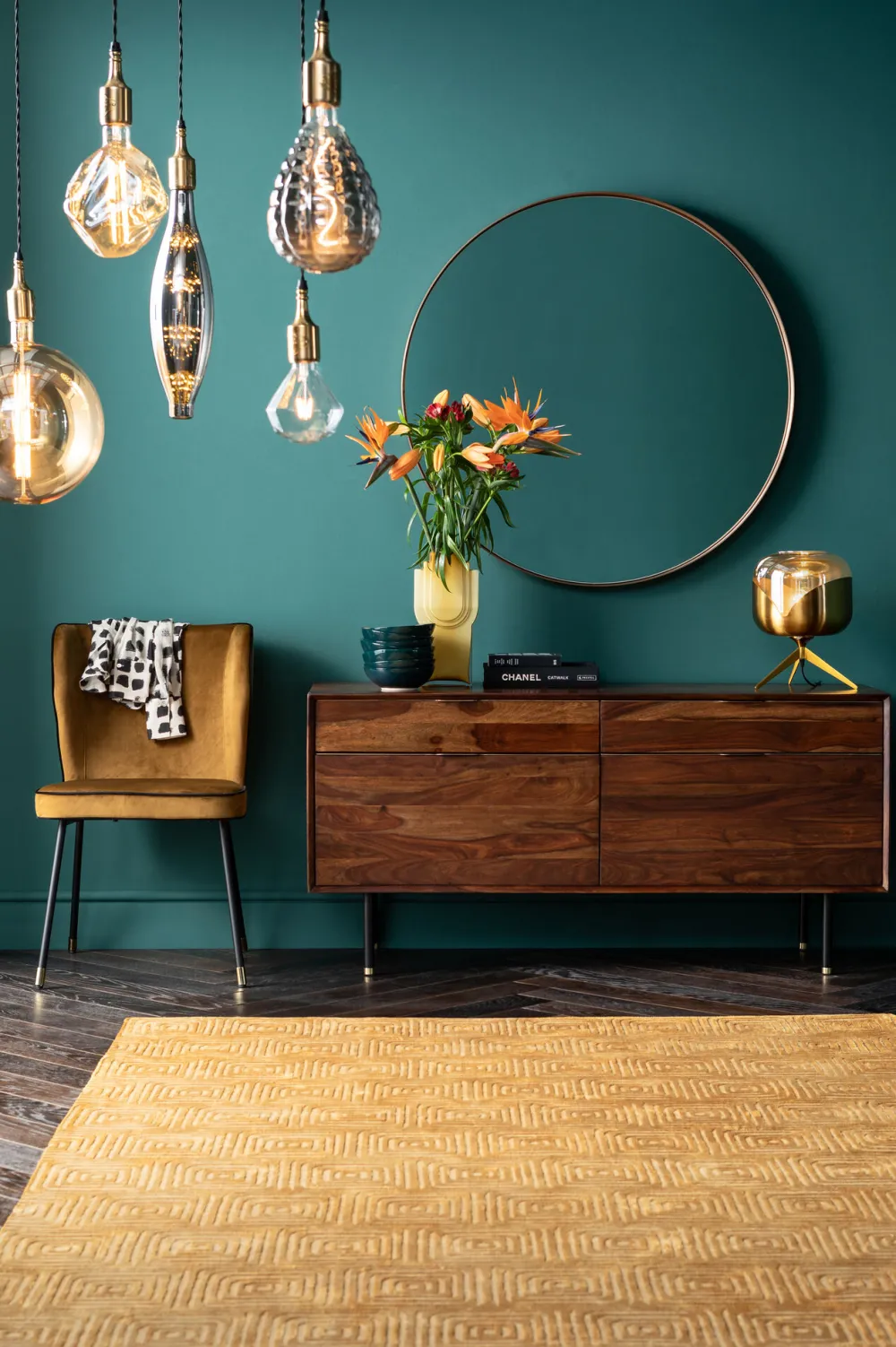 KARE Design Peilit*Curve MO Peili Messinki Ø100