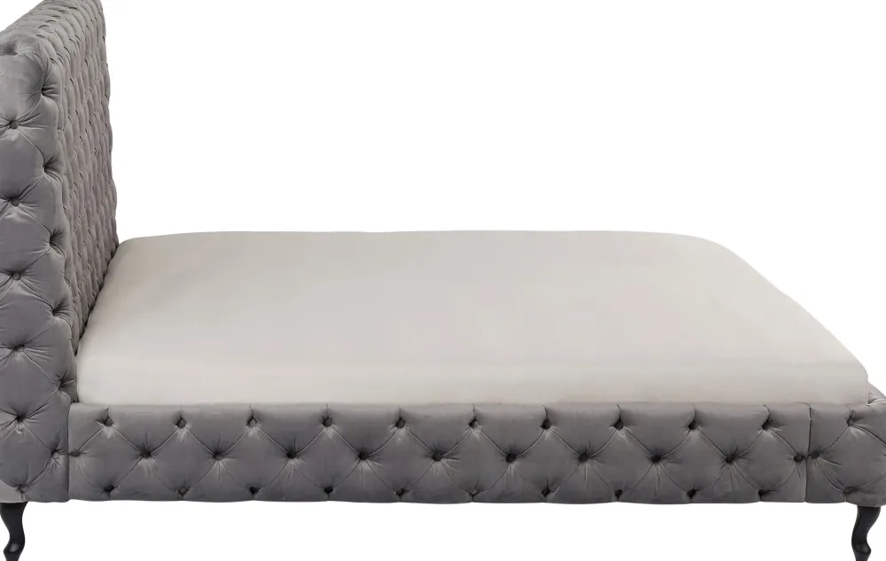 KARE Design Sängyt*Desire High Sänky, Hopeanharmaa 160x200 Cm