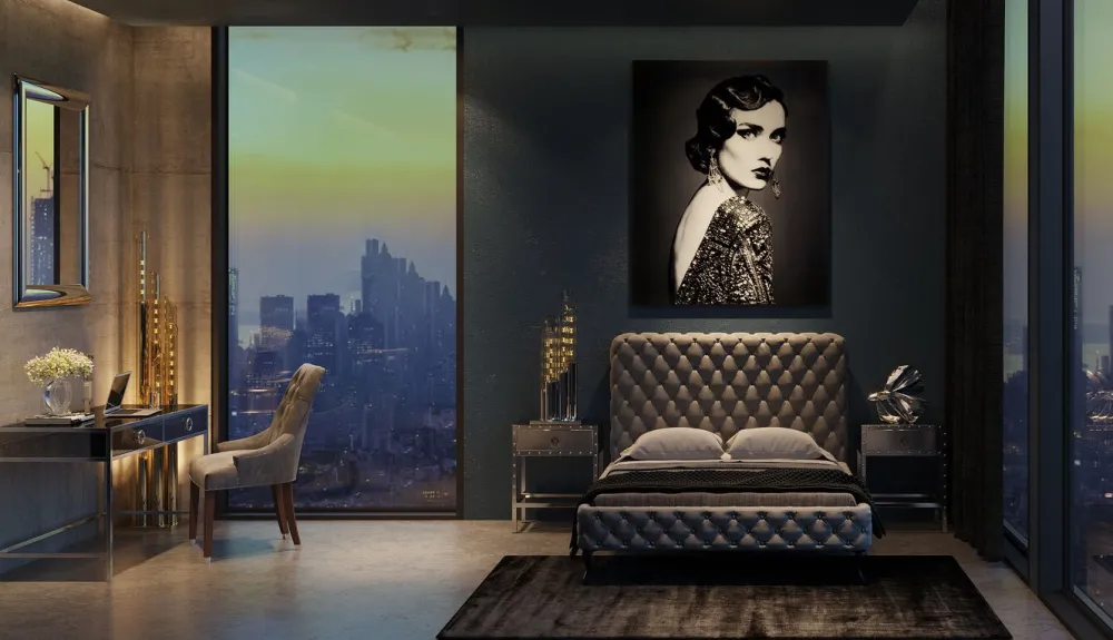 KARE Design Sängyt*Desire High Sänky, Hopeanharmaa 160x200 Cm