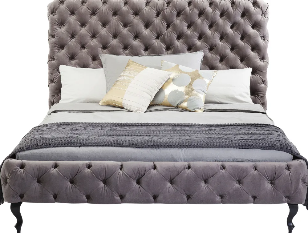 KARE Design Sängyt*Desire High Sänky, Hopeanharmaa 180x200 Cm