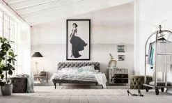 KARE Design Rahit Ja Jakkarat*Desire Round Velvet Jakkara, Rahi, Hopea