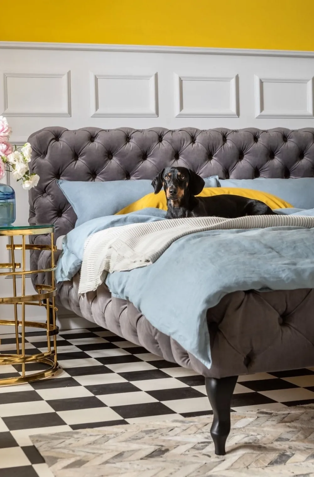 KARE Design Sängyt*Desire Velvet Sänky, Hopeanharmaa 160x200 Cm