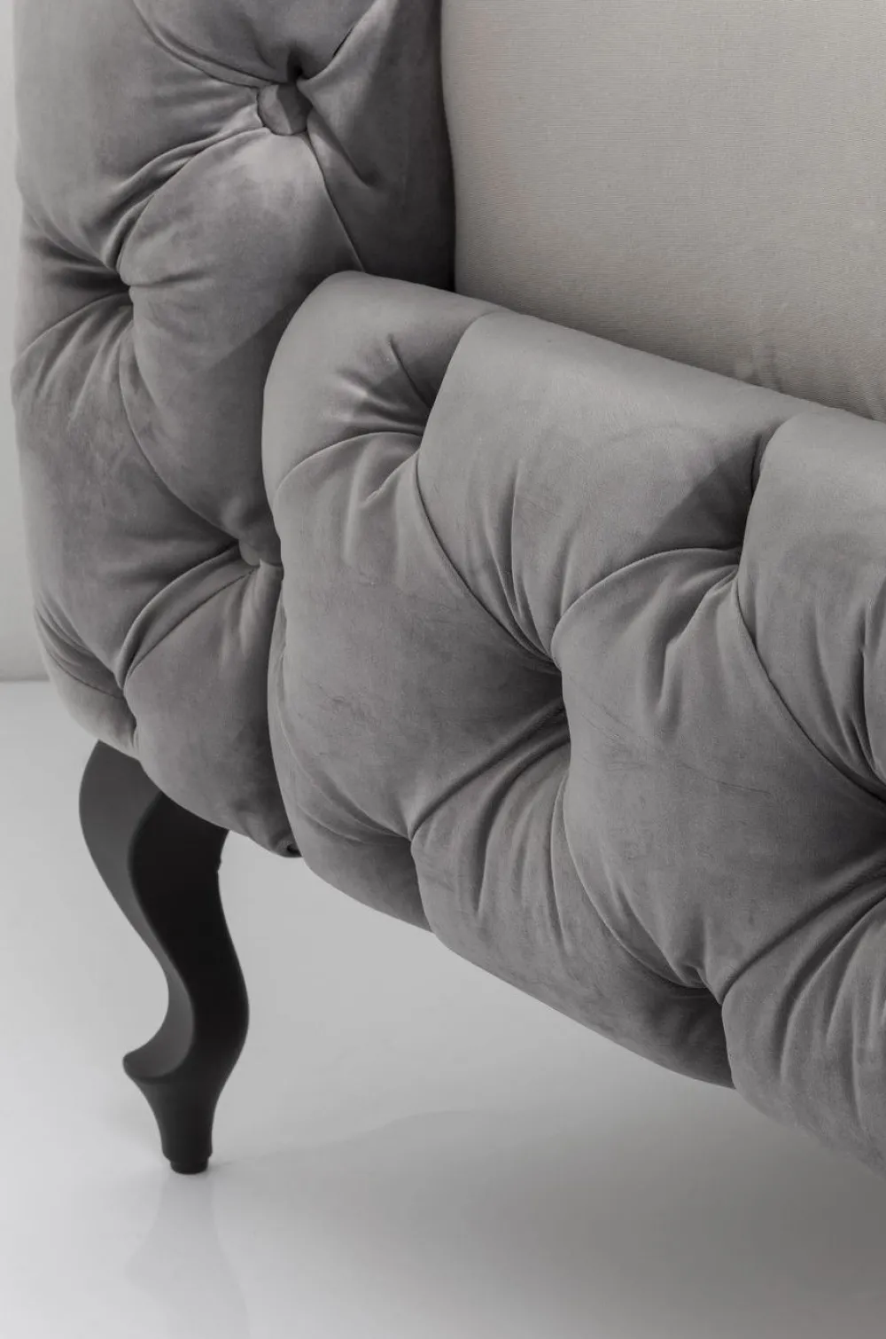 KARE Design Sängyt*Desire Velvet Sänky, Hopeanharmaa 160x200 Cm