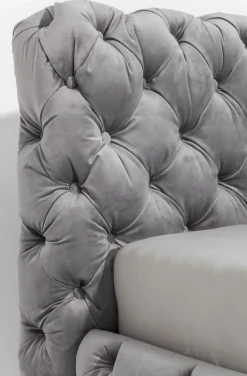 KARE Design Sängyt*Desire Velvet Sänky, Hopeanharmaa 160x200 Cm