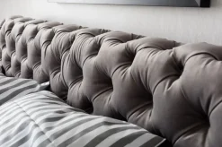 KARE Design Sängyt*Desire Velvet Sänky, Hopeanharmaa 160x200 Cm