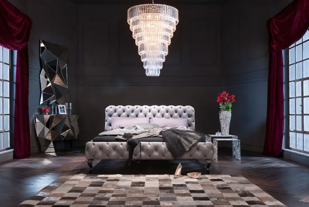 KARE Design Sängyt*Desire Velvet Sänky, Hopeanharmaa 160x200 Cm