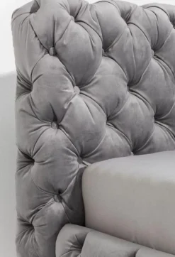 KARE Design Sängyt*Desire Velvet Sänky, Hopeanharmaa 180x200 Cm