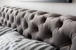 KARE Design Sängyt*Desire Velvet Sänky, Hopeanharmaa 180x200 Cm