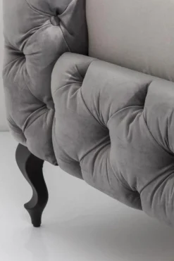 KARE Design Sängyt*Desire Velvet Sänky, Hopeanharmaa 200x200cm