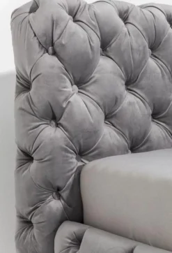 KARE Design Sängyt*Desire Velvet Sänky, Hopeanharmaa 200x200cm