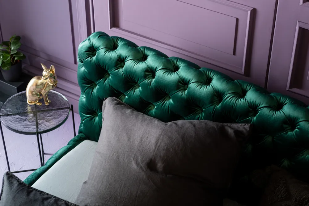 KARE Design Sängyt*Desire Velvet Sänky, Samettia, Vihreä 160x200cm