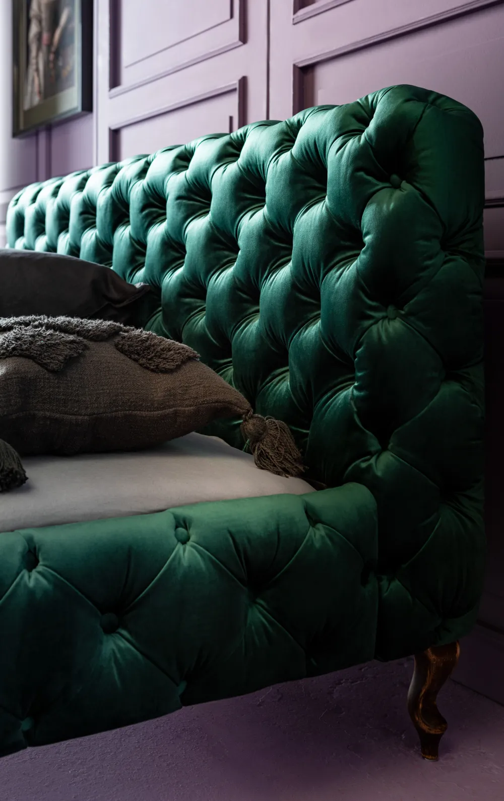 KARE Design Sängyt*Desire Velvet Sänky, Samettia, Vihreä 180x200cm