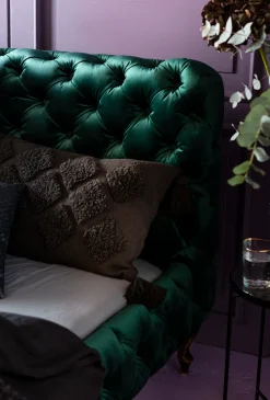 KARE Design Sängyt*Desire Velvet Sänky, Samettia, Vihreä 180x200cm