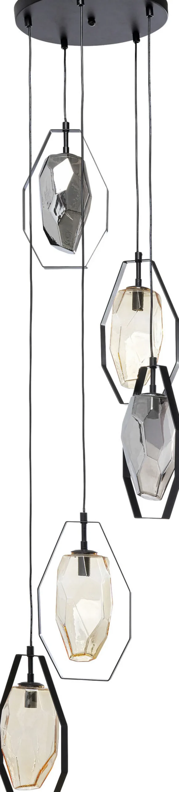 KARE Design Riippuvalaisimet*Diamond Fever Spiral Riippuvalaisin Musta Ø42cm