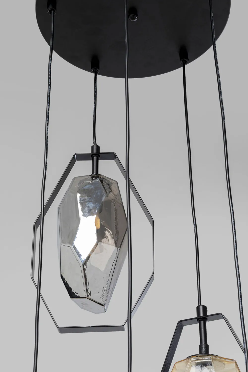 KARE Design Riippuvalaisimet*Diamond Fever Spiral Riippuvalaisin Musta Ø42cm