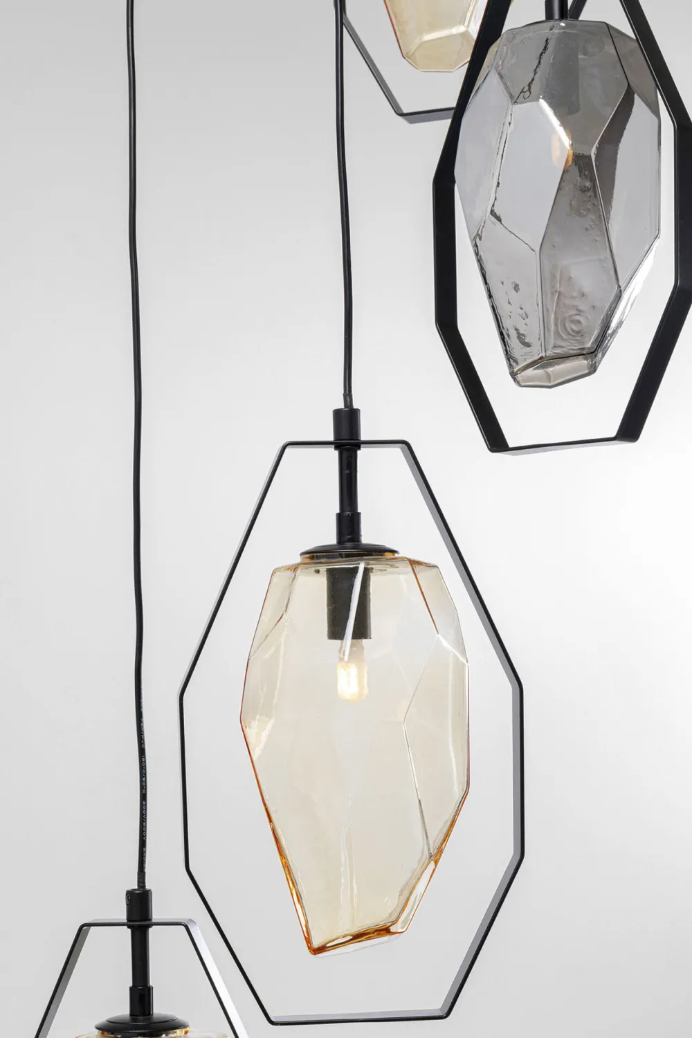 KARE Design Riippuvalaisimet*Diamond Fever Spiral Riippuvalaisin Musta Ø42cm